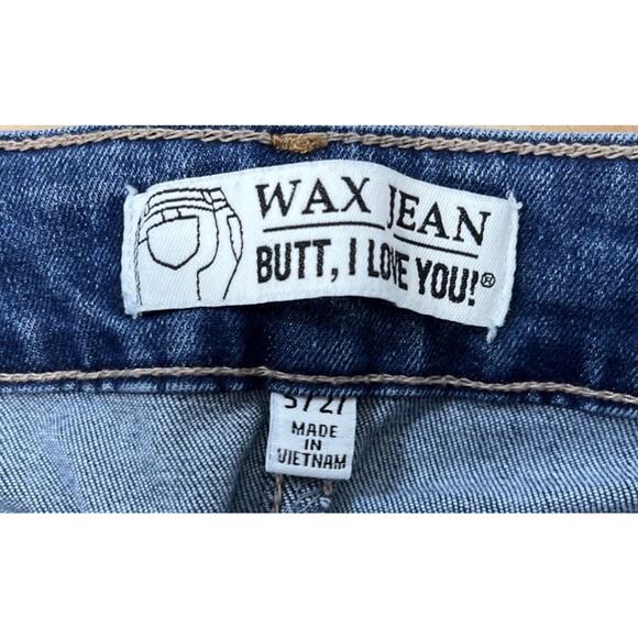 Wax Jeans Butt I love you Women Sz 5 27 Skinny Denim Mid Rise Stretch - Picture 2 of 5